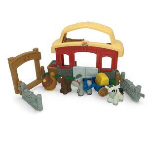 Fisher Price Little People Animal Sound Stable Playset Figures Fencing More 2003